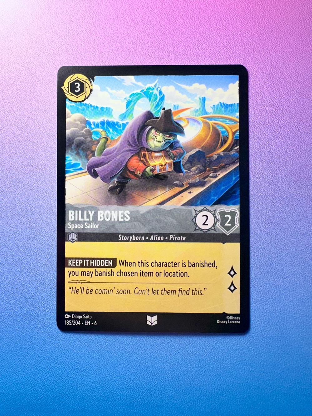 billy bones [treasure planet] - 185/204 (uncommon) — lorcana: azurite sea